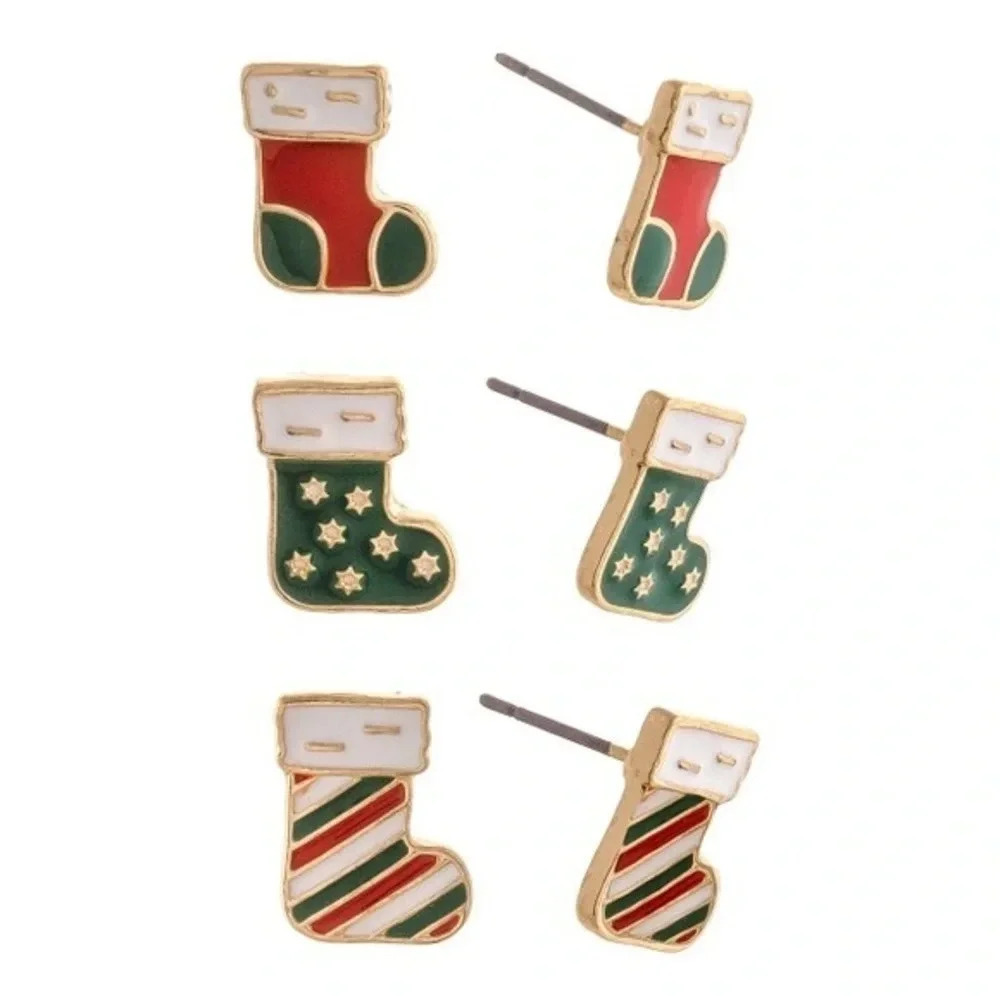 Stocking stud earring set